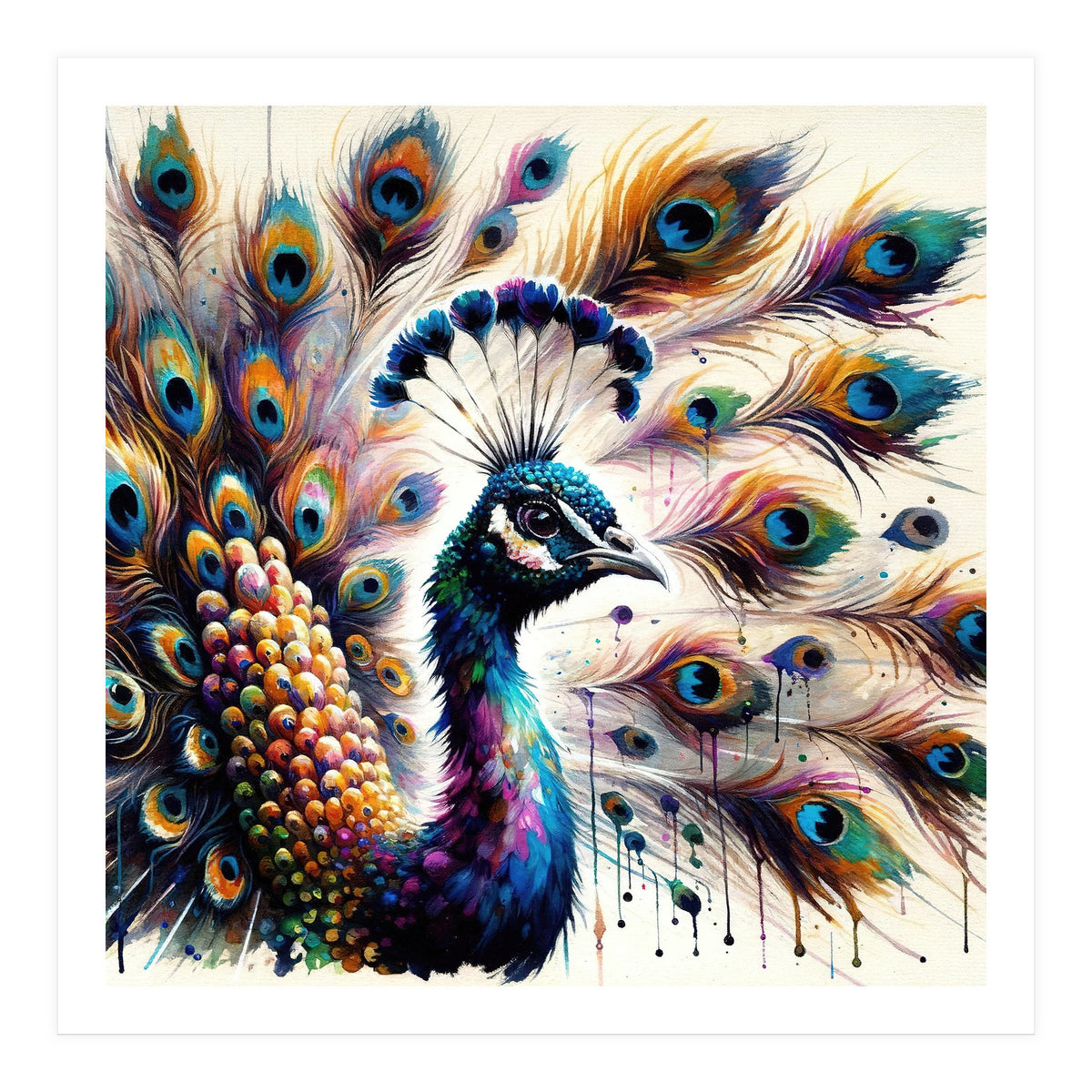 Peacock Feather Splendor (Print Only)