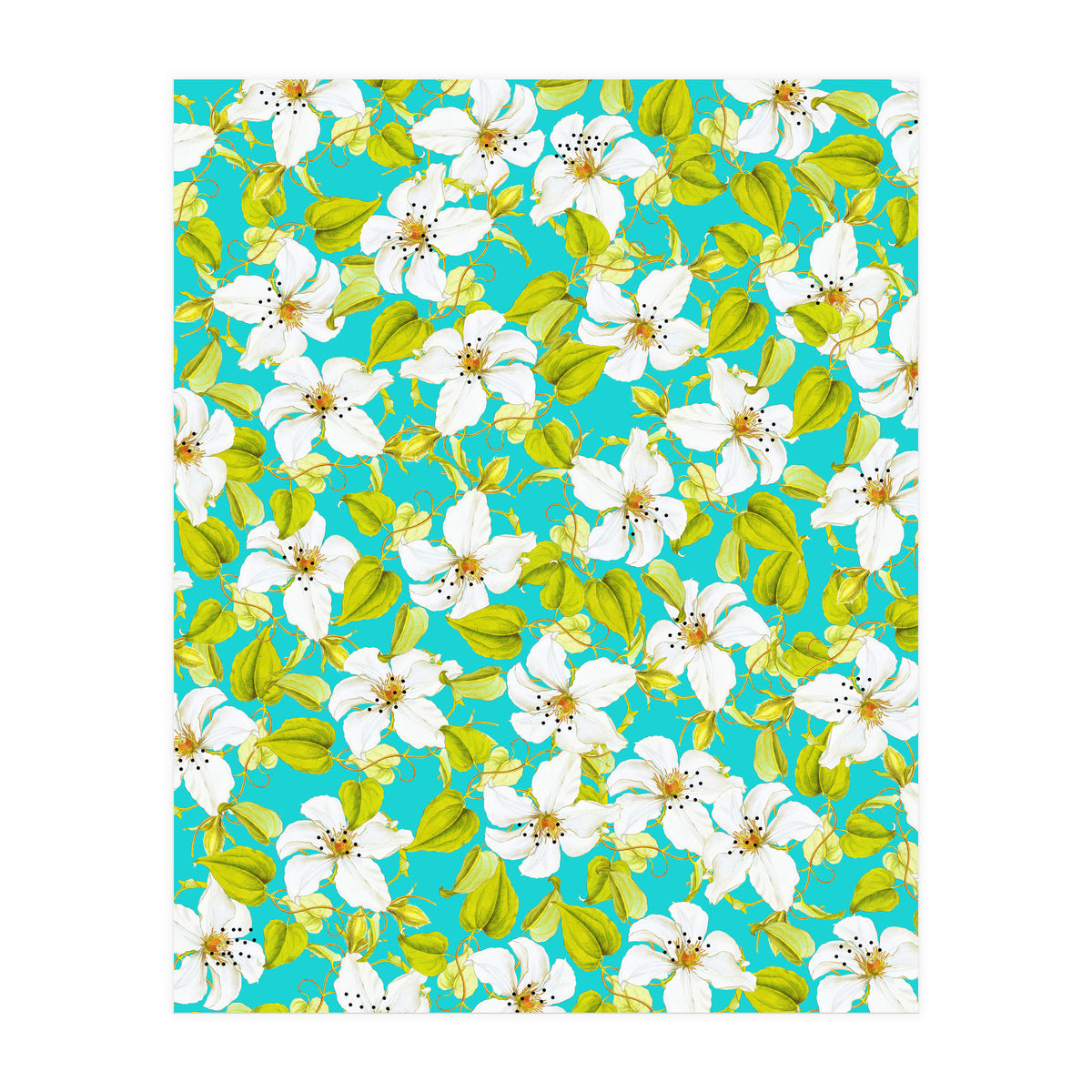 White Floral #society6 #decor #pattern (Print Only)