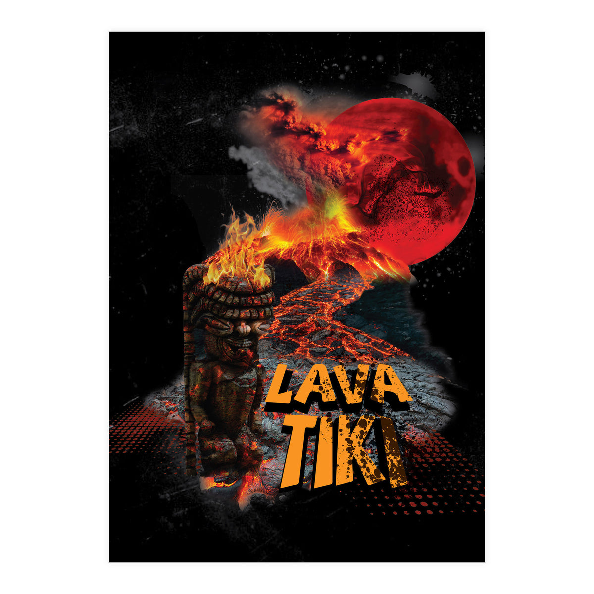 Volcano Lava Tiki (Print Only)