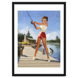 Pinup Fishing Girl With Her Catch thumbnail
