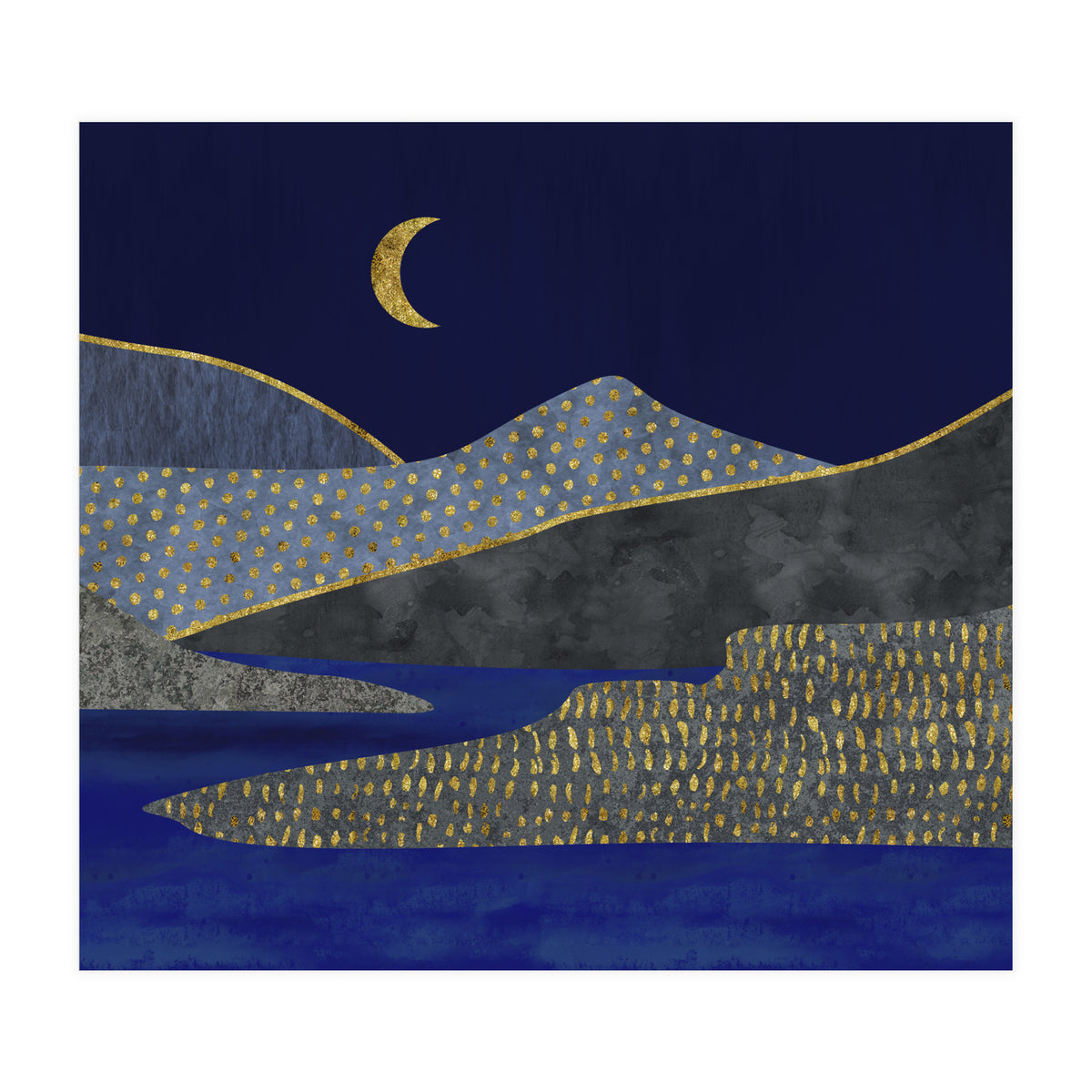 Abstract Landscape Moonlight Mood (Print Only)