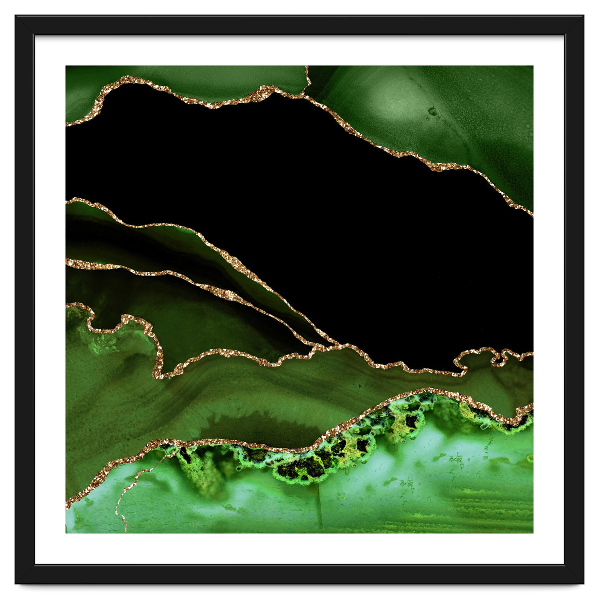 Green & Gold Agate Texture 14