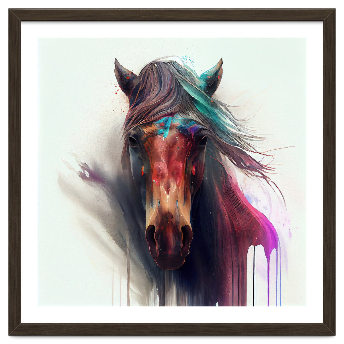 Wild Horse Face Portrait