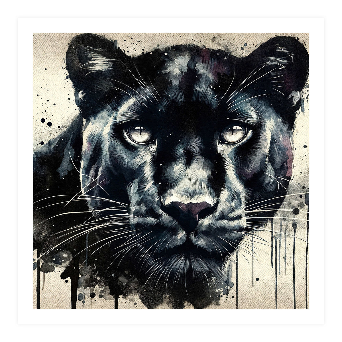 Watercolor Panther (Print Only)
