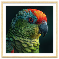 Close Up Colorful Parrot Bird Feather