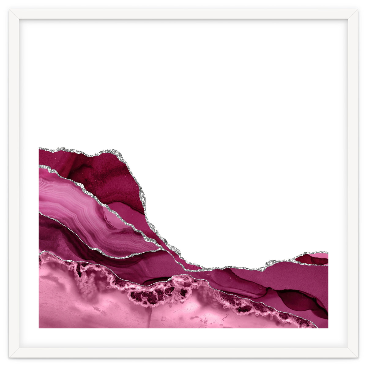 Burgundy & Silver Agate Texture 09
