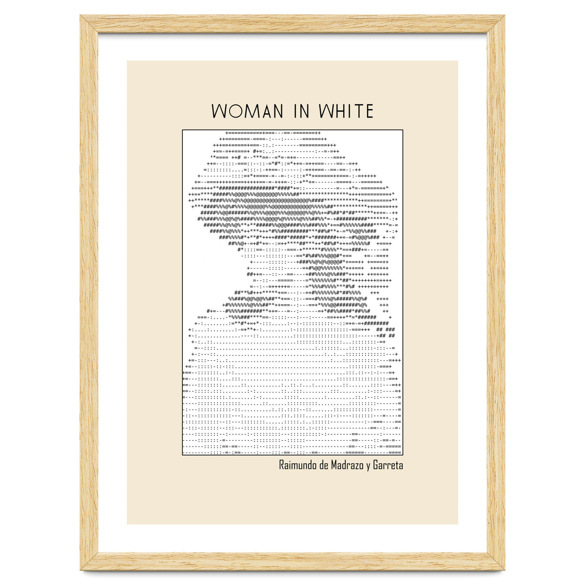 Woman In White – Raimundo De Madrazo Y Garreta (ascii Art)
