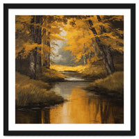 Golden Autumn Forest River