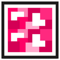 Pink Abstract Square Tiles