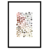 Watercolor Geometric Square Shapes Red thumbnail