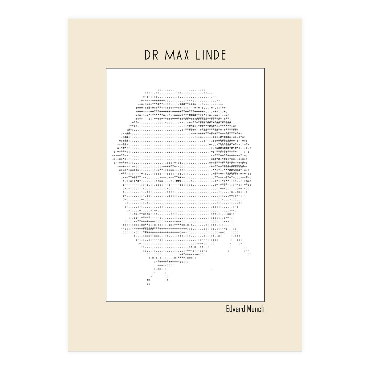 Dr Max Linde – Edvard Munch (ascii Art) (Print Only)