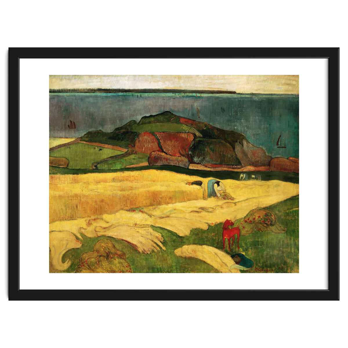 Paul Gauguin / 'Seaside Harvest', 1890, Oil on canvas, 92 × 73 cm.