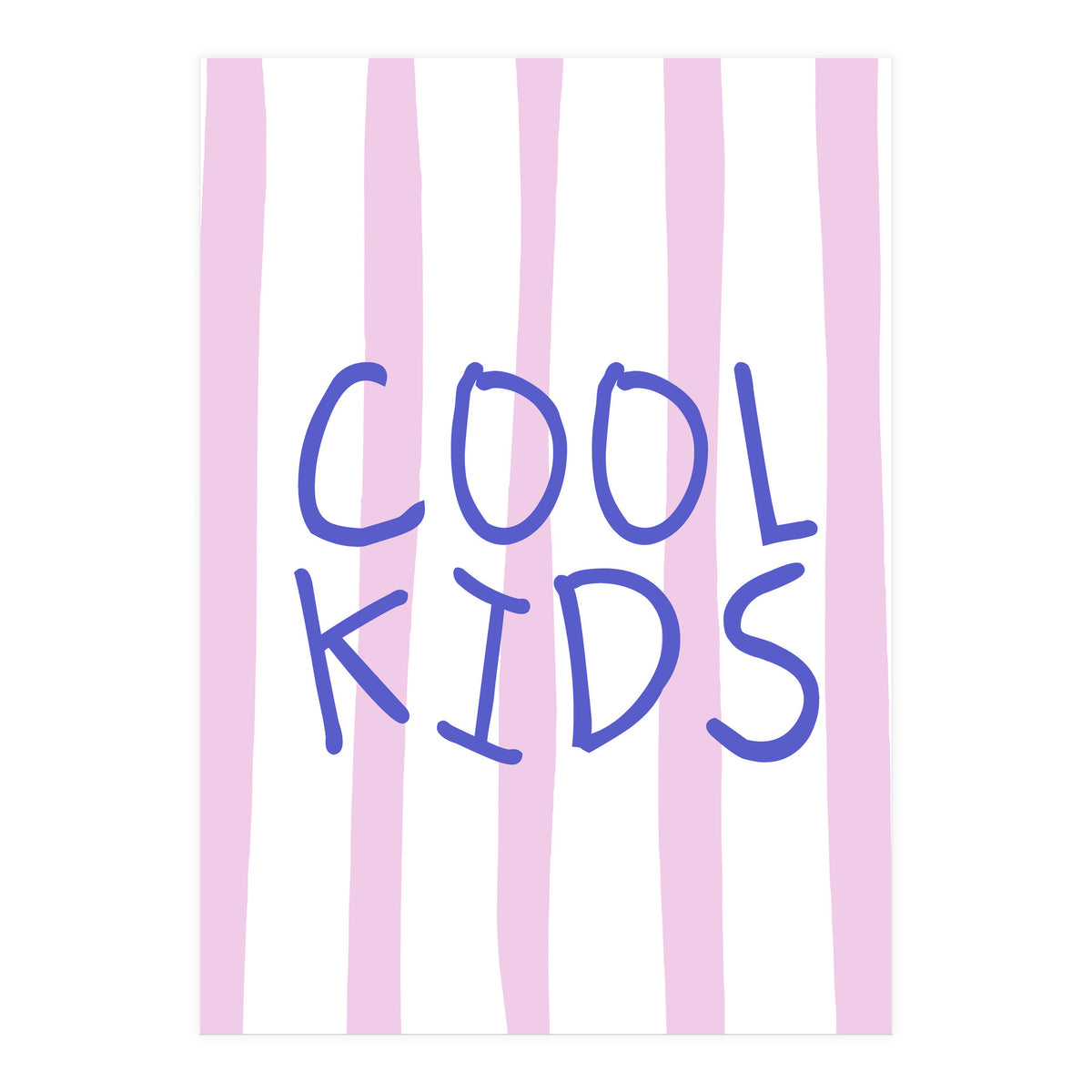 Cool Kids Club, Fun Playful Quote Print for Kids Room and Playroom Decor (Print Only)