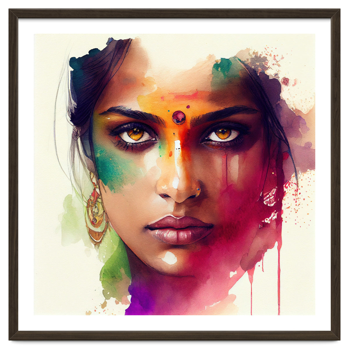 Watercolor Hindu Woman #2
