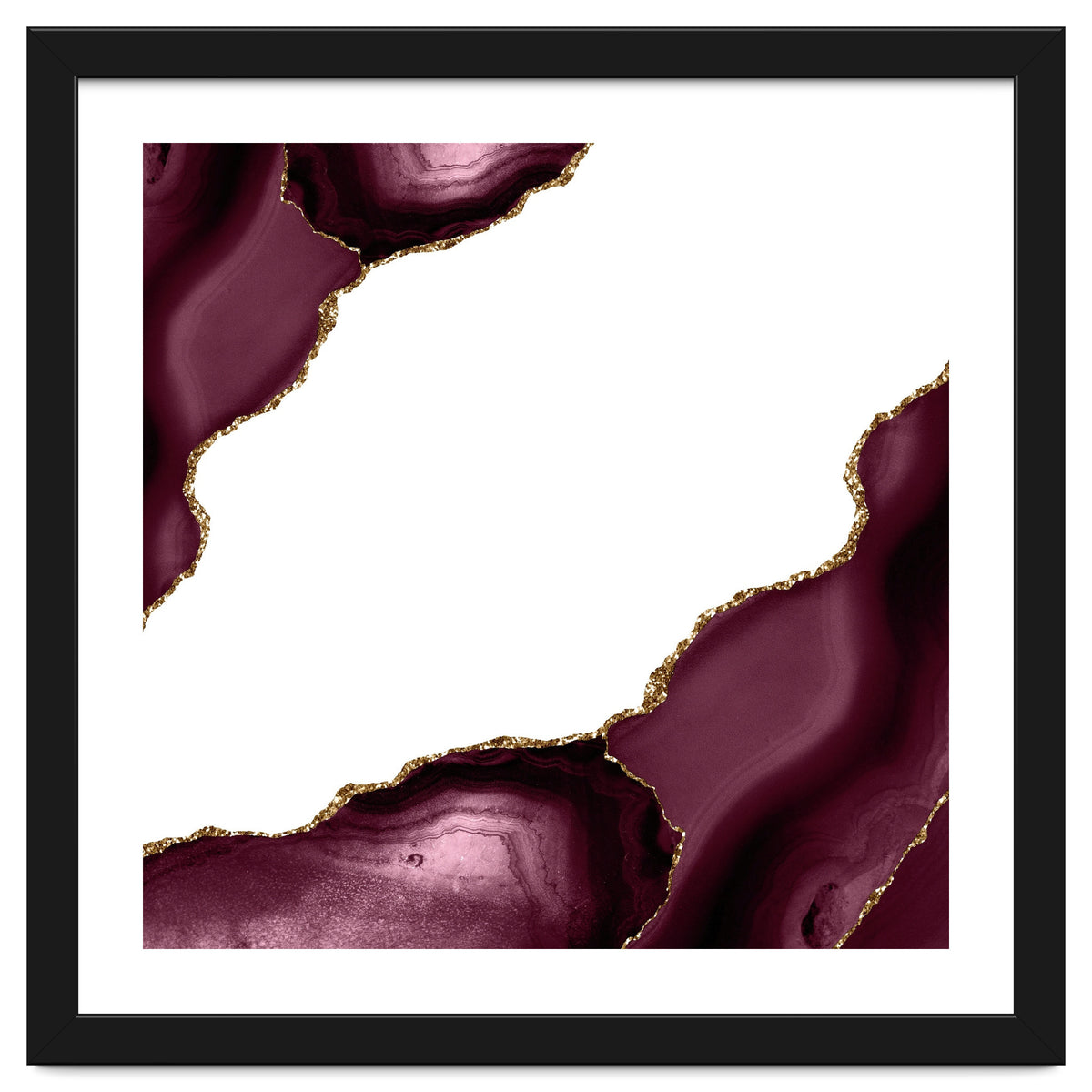 Burgundy & Gold Agate Texture 22