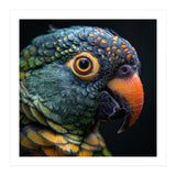 Close Up Of A Colorful Parrot's Face (Print Only) thumbnail