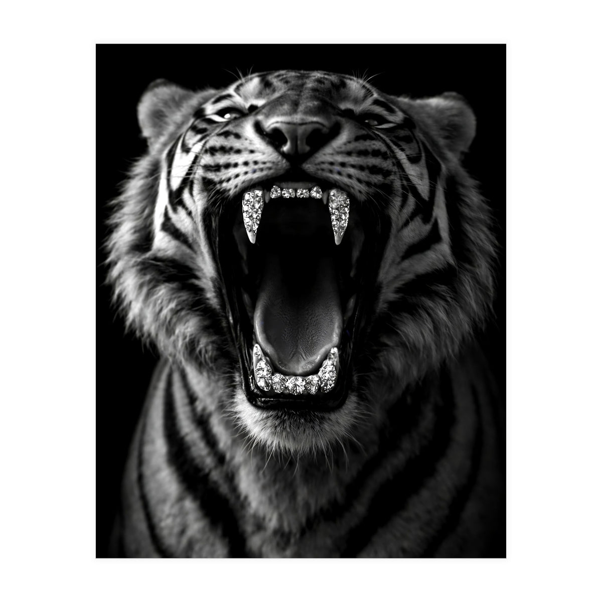 Roaring Tiger portrait  (Print Only)