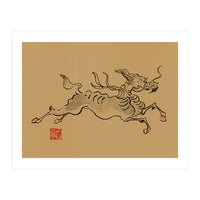 Kirin On Brown Paper (Print Only)