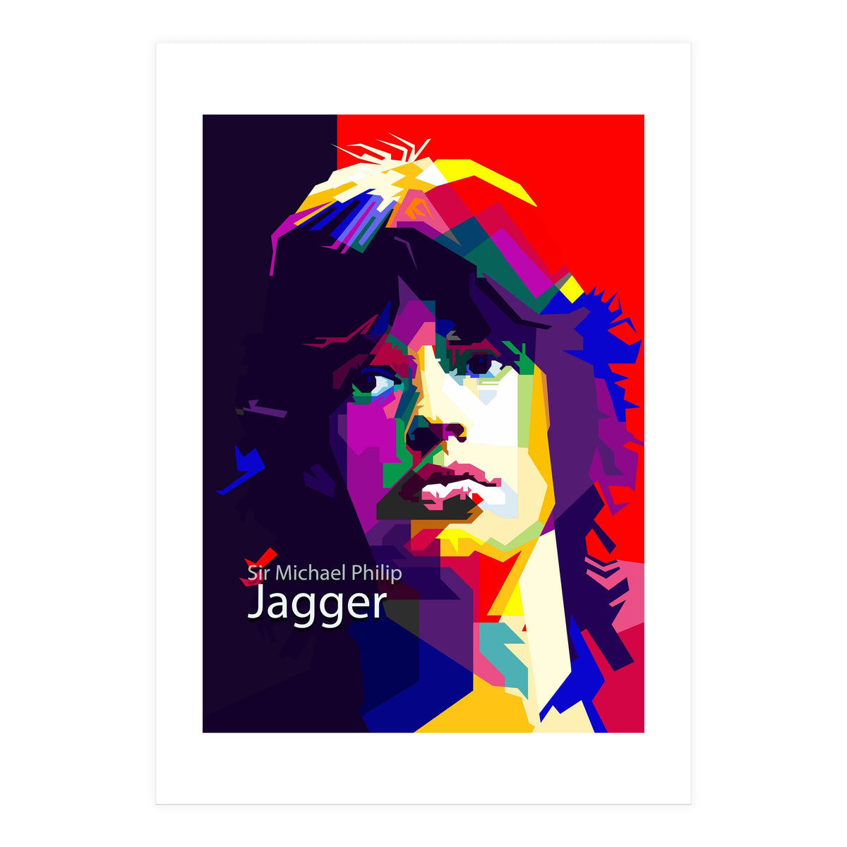 Sir Michael Philip Jagger Pop Art Wpap (Print Only)