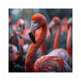 Beautiful Close Up Of A Pink Flamingo Bird (Print Only) thumbnail