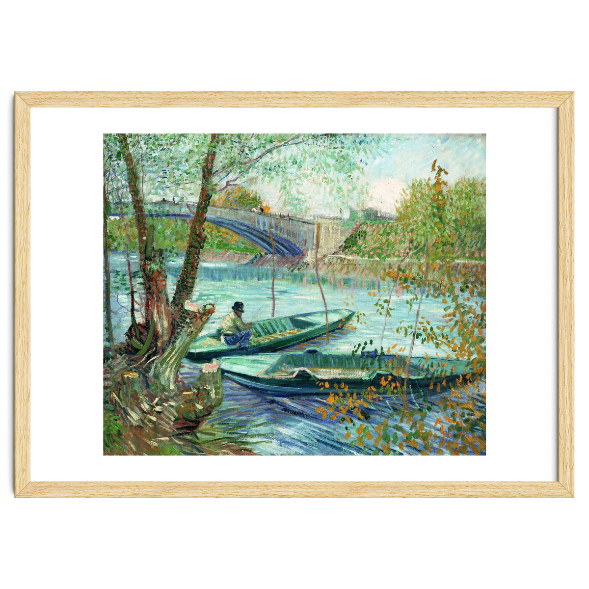 Vincent Van Gogh / 'Fishing in Spring, the Pont de Clichy ', 1887, Oil on canvas, 49 x 58 cm.