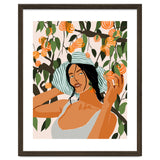 The Orange Grove, Bohemian Woman Summer Travel, Fashion Botanical Nature Garden, Plants Fruits Juicy thumbnail
