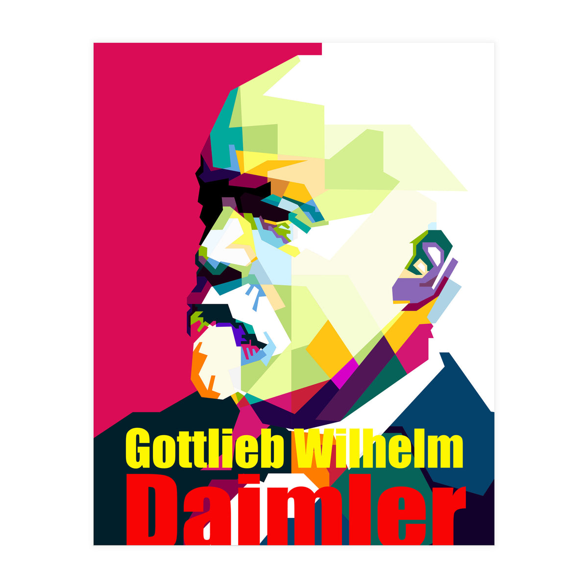 Gottlieb Daimler Pop Art WPAP (Print Only)