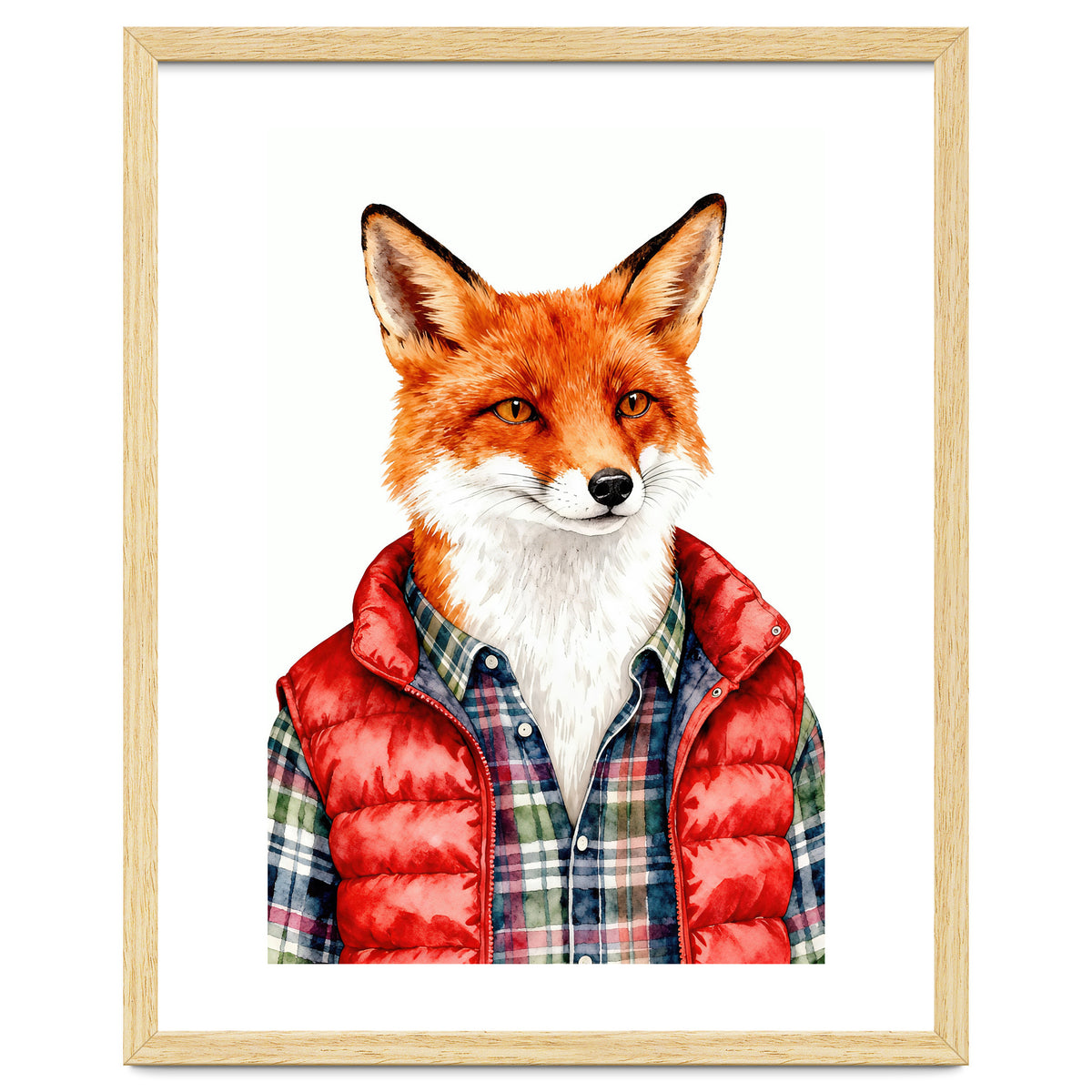 Dapper Fox Portrait Puffer Wild Fashion