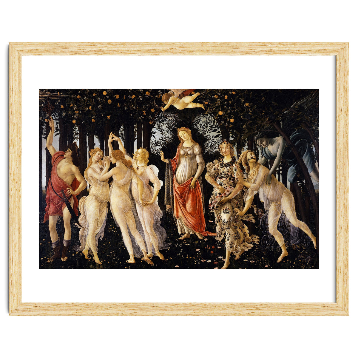 Sandro Botticelli – La Primavera (1482) | Classical Renaissance Masterpiece – Mythological Spring Scene