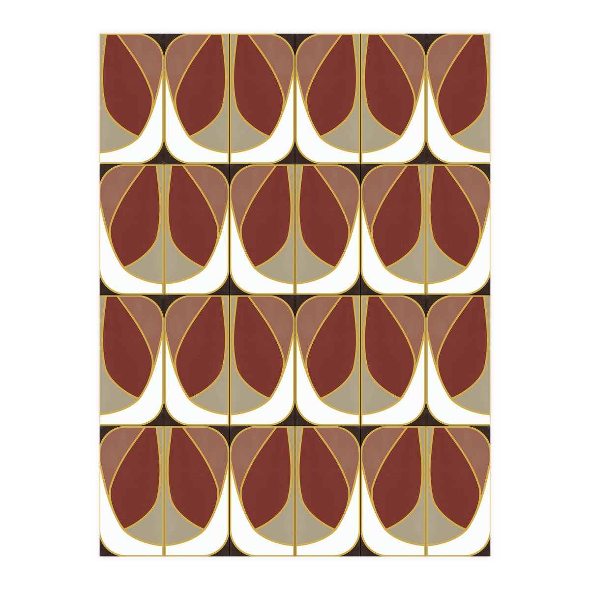 Umber Deco Tiles (Print Only)