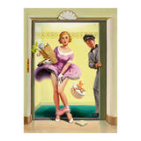 Pinup Sexy Girl Had Accident While Leaving The Elevator (Print Only) thumbnail