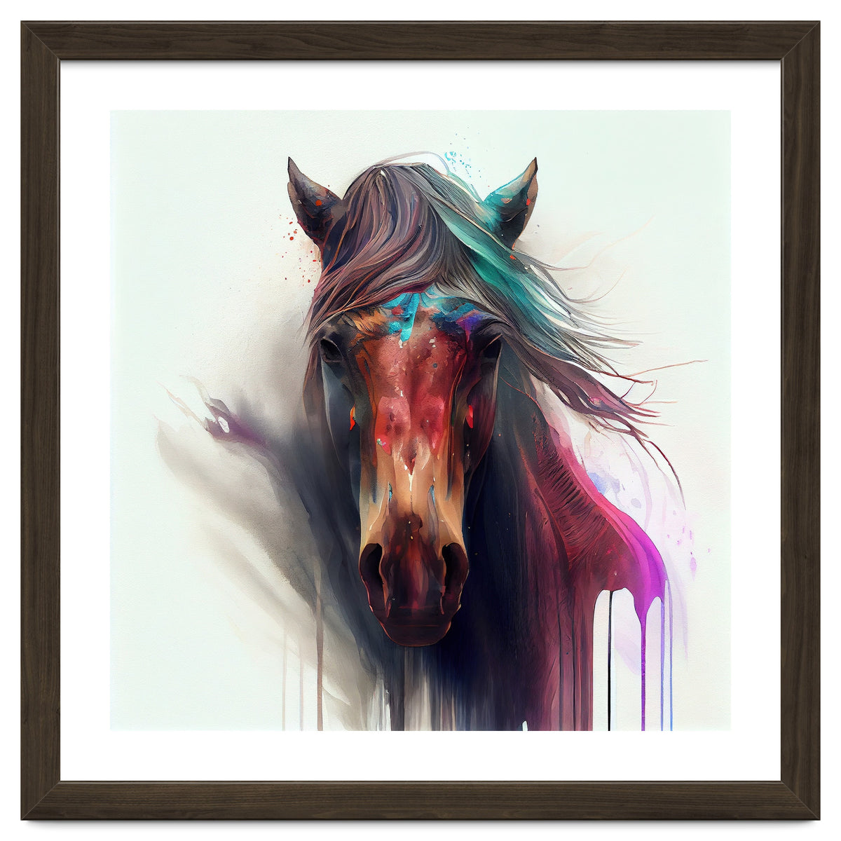 Wild Horse Face Portrait