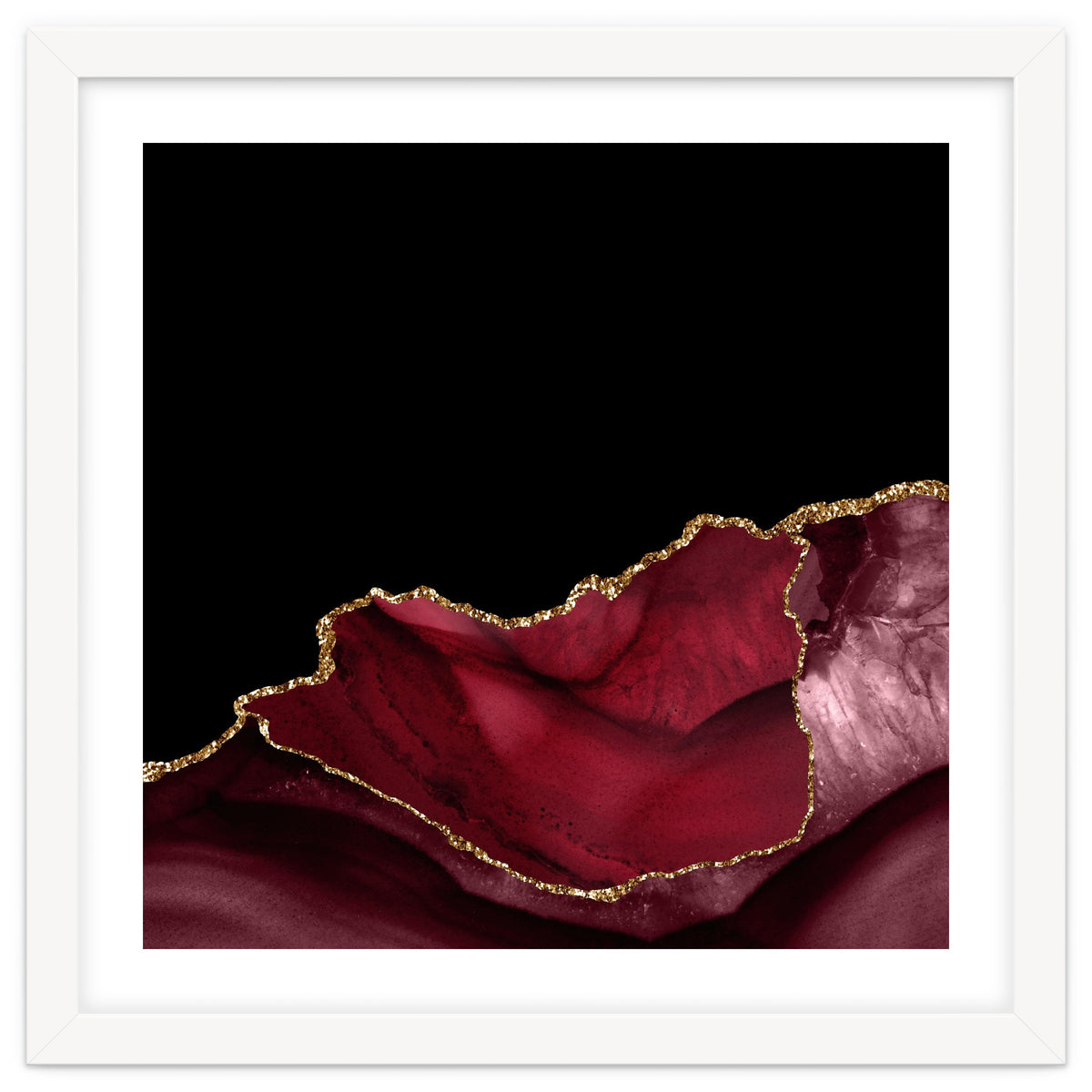 Burgundy & Gold Agate Texture 06