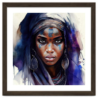 Watercolor Tuareg Woman #4