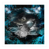 Shark Blue Moon Ocean Splash (Print Only) thumbnail
