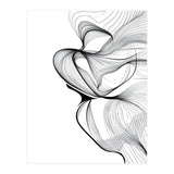 Abstract Black And White Swirls And Lines Flowing Art (Print Only) thumbnail