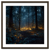 Enchanted Midnight Forest with Glowing Fireflies thumbnail