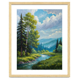 Serene Mountain River Landscape Oil Painting thumbnail