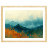 Long Title Misty Blue Mountain Range Landscape thumbnail