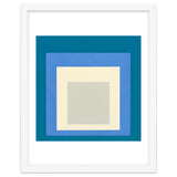 JOSEF ALBERS - HOMAGE TO THE SQUARE: BLUE WHITE GREY thumbnail