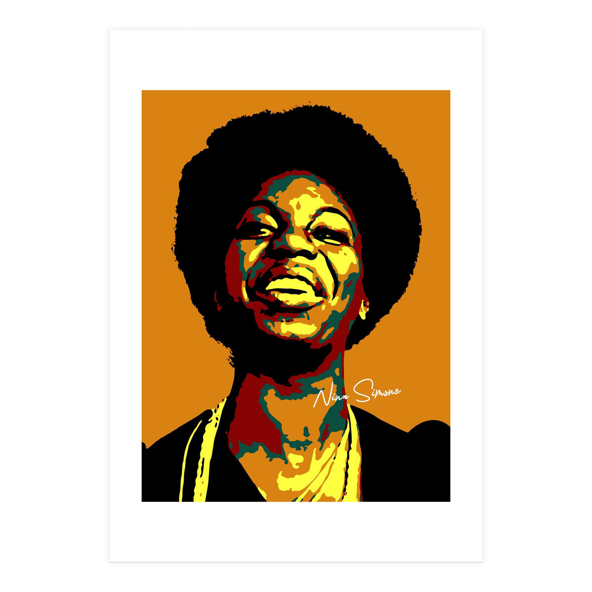 Nina Simone Music Legend in Pop Art (Print Only)