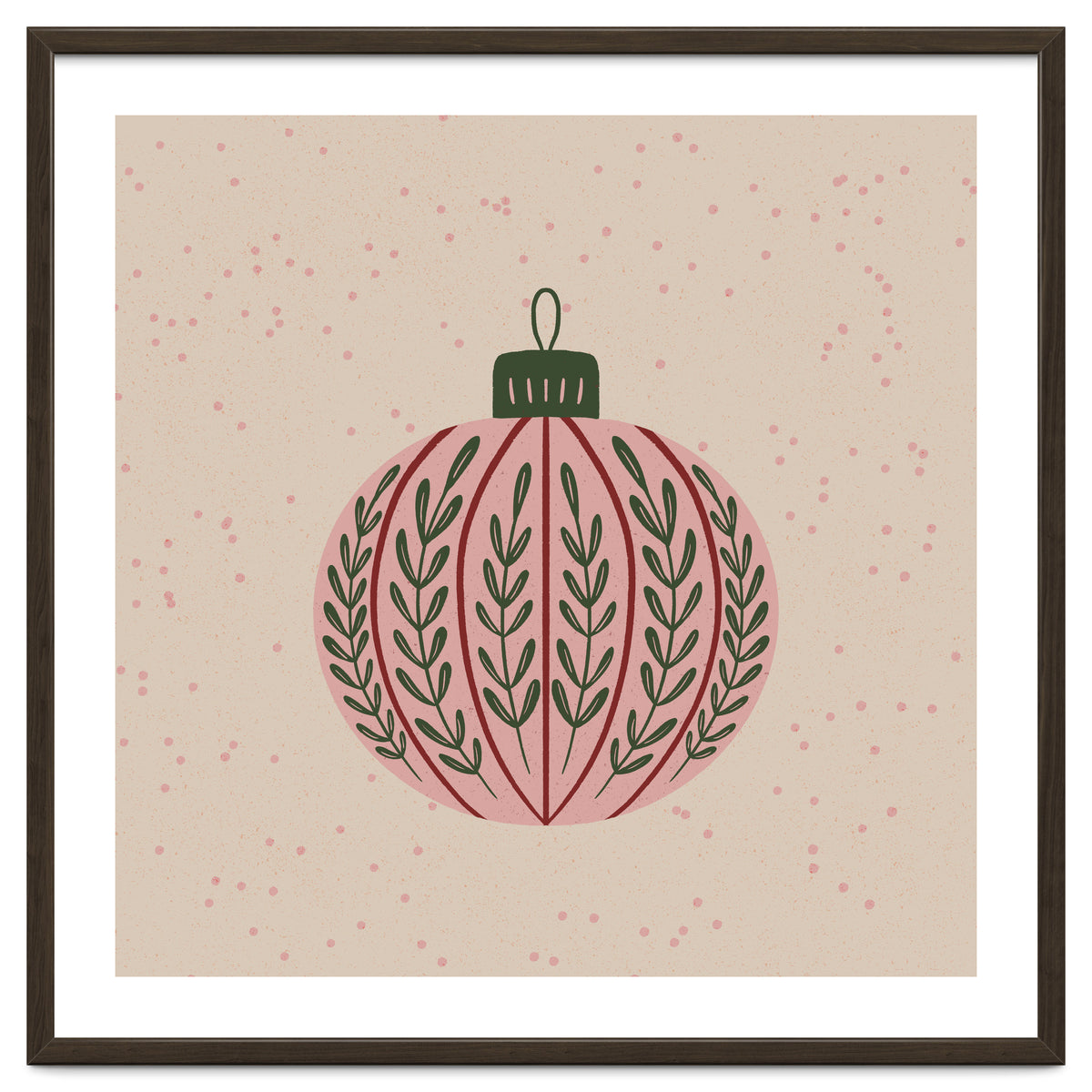 Christmas globe with branches