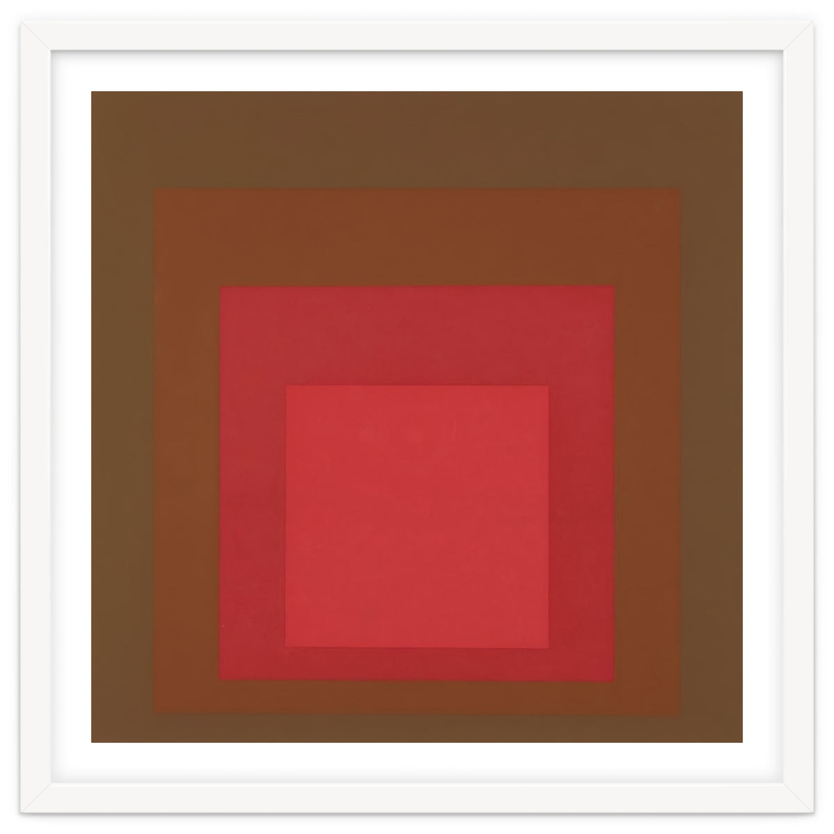 JOSEF ALBERS - HOMAGE TO THE SQUARE, RED, BROWN