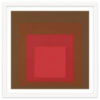 JOSEF ALBERS - HOMAGE TO THE SQUARE, RED, BROWN