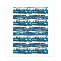 Beach Sea Ocean Waves Aqua Blue (Print Only)