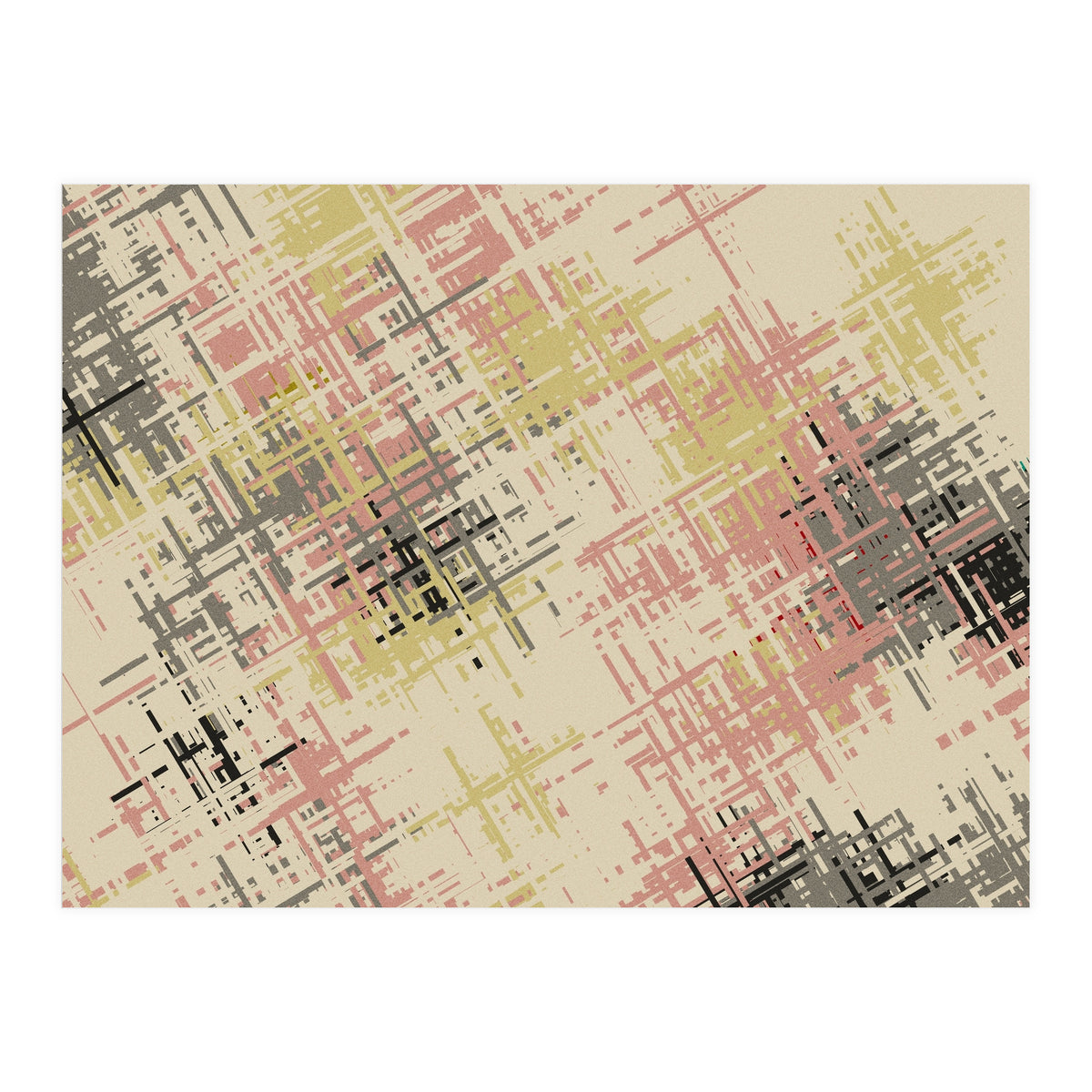 Geometric Cross Patterns Muted  (Print Only)