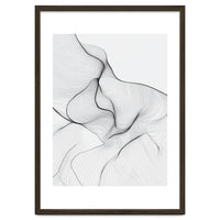 Abstract Black And White Flowing Lines Organic Form