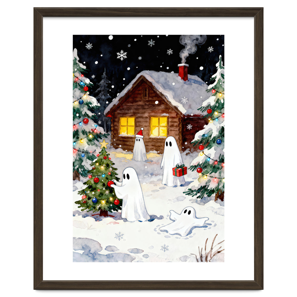 Spirited and Playful Christmas Ghost