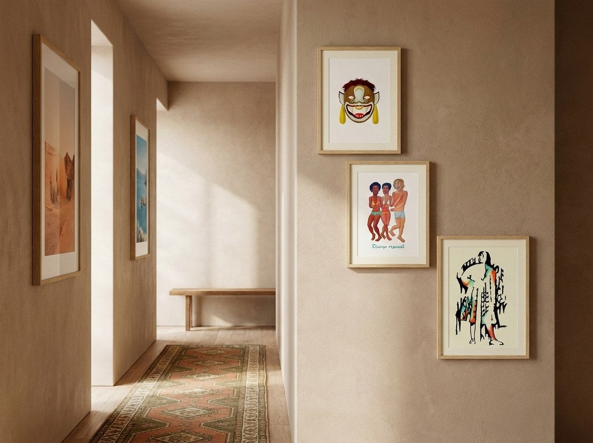 Abstract Forms Gallery Wall Set arrangement