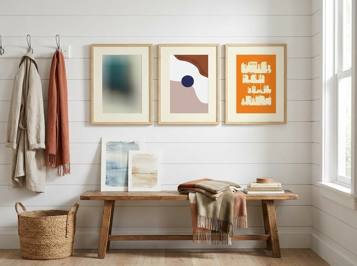 Coastal Abstraction Gallery Wall Set arrangement